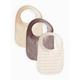 Beige bibs 3 pack one size, imported from the UK