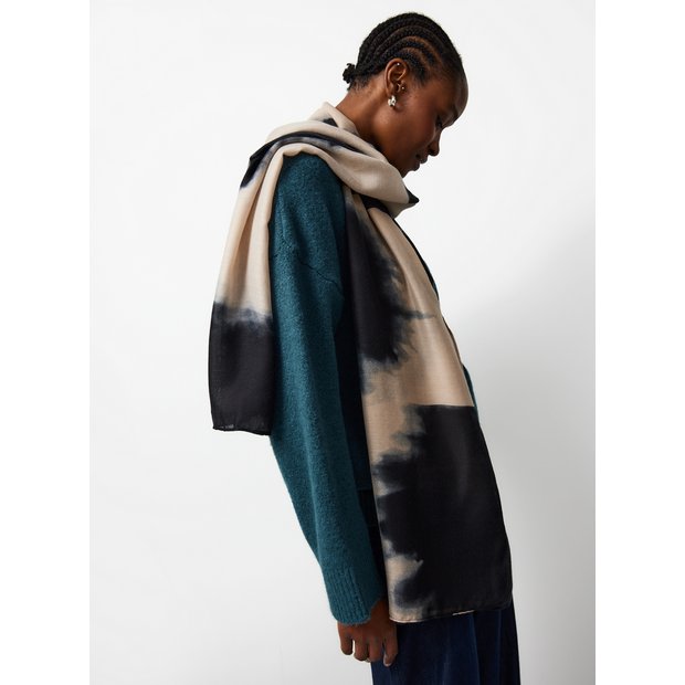 Mono blur print lightweight scarf one size (British brand)