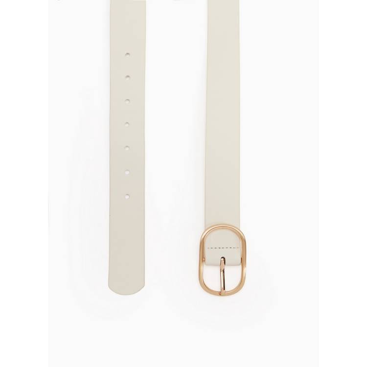 Belt stone oval buckle PU size M, imported from the UK