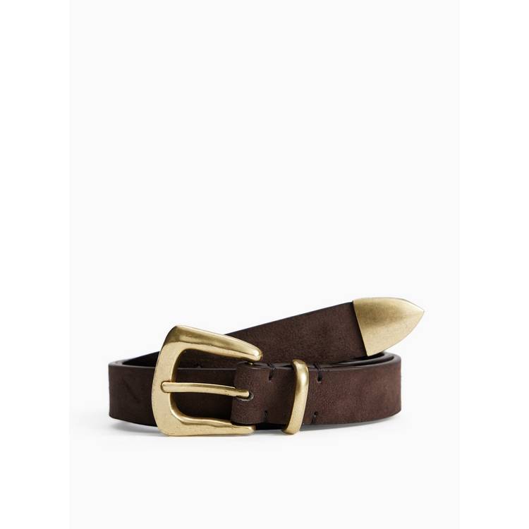 Chocolate western style belt size L, British product