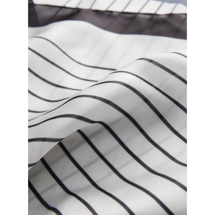 Mono linear print satin scarf, one size, imported from the UK