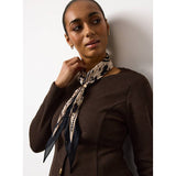 Cow print scarf cream colourway one size, imported from the UK