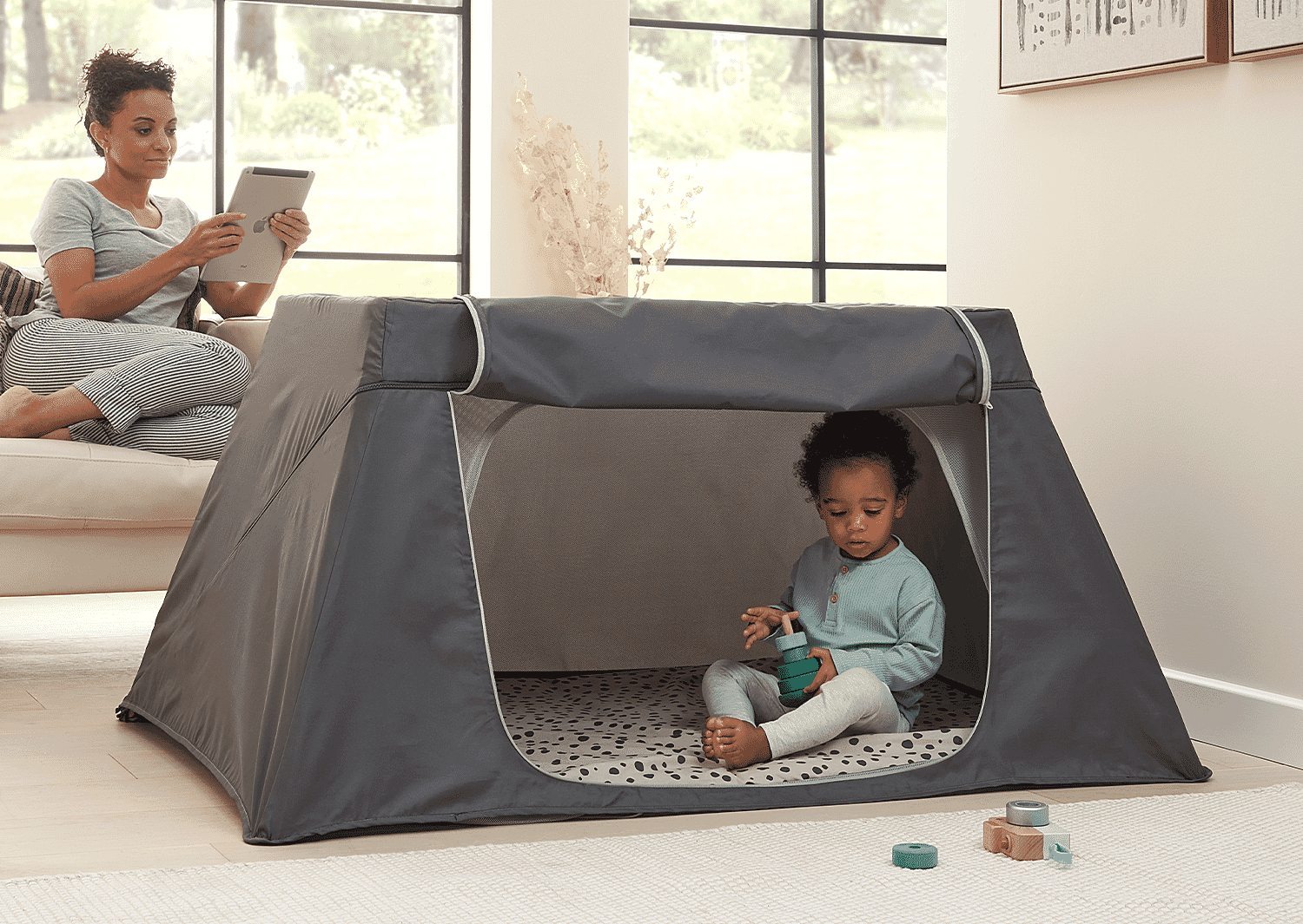 Tutti Bambini CoZee Go Day and Night Shade, imported from the UK
