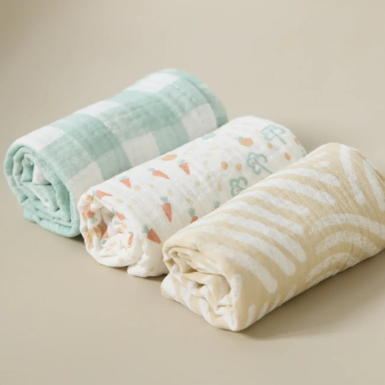 Tutti Bambini muslin squares 3pk Good Life 40cm - British product