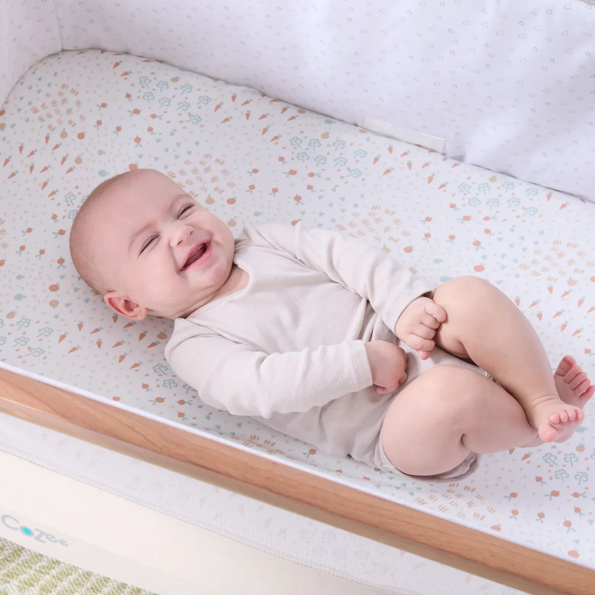 Tutti Bambini CoZee bedside crib fitted sheets two pack - British product