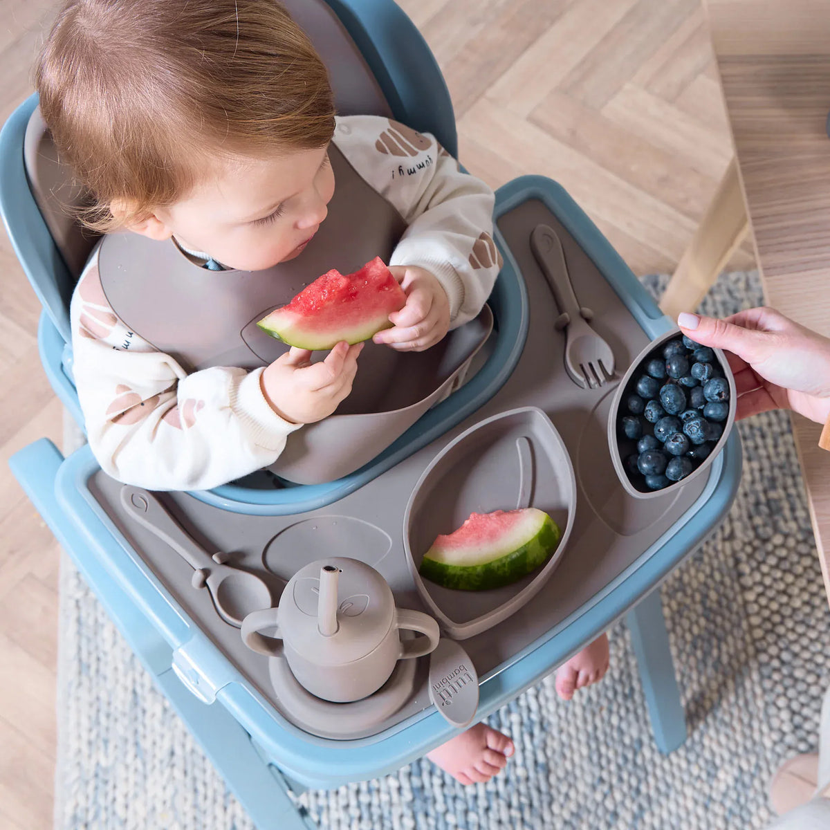 Tutti Bambini Nova high chair accessory pack in Cocoa - British product
