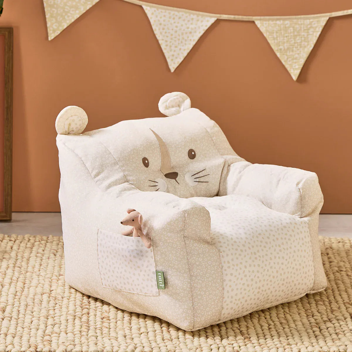 Tutti Bambini Luna Leopard beanbag chair for toddlers - British product