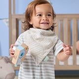 Tutti Bambini muslin bandana bibs 3 pack, imported from the UK