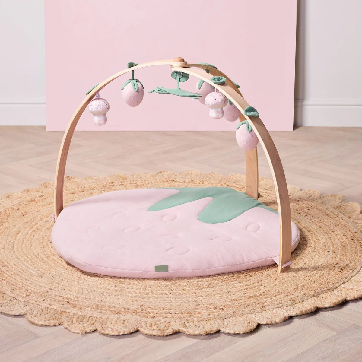 Tutti Bambini Tiny Tails wooden playgym with muslin mat (British brand)