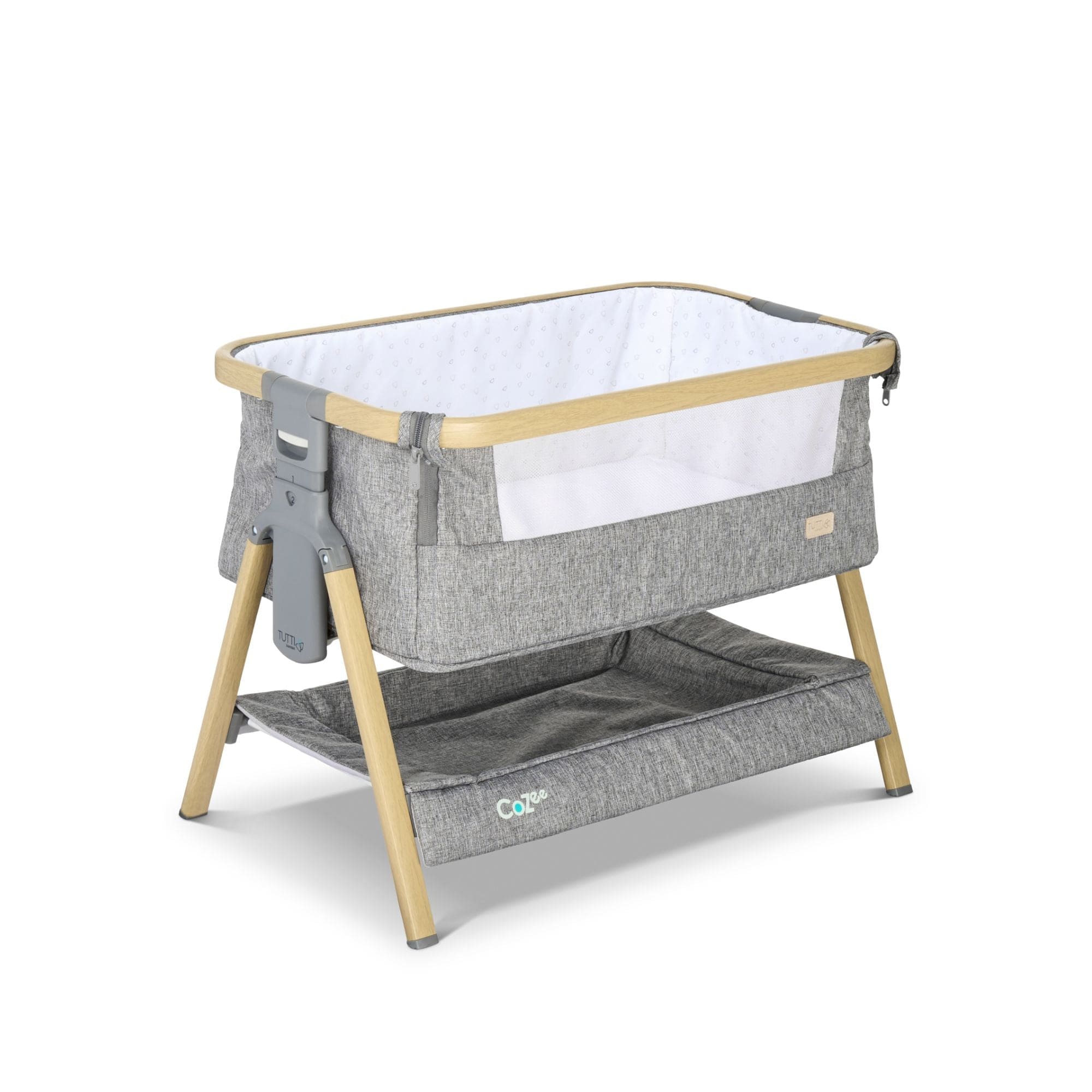 Tutti Bambini CoZee Mini Me play crib Oak and Charcoal - British product