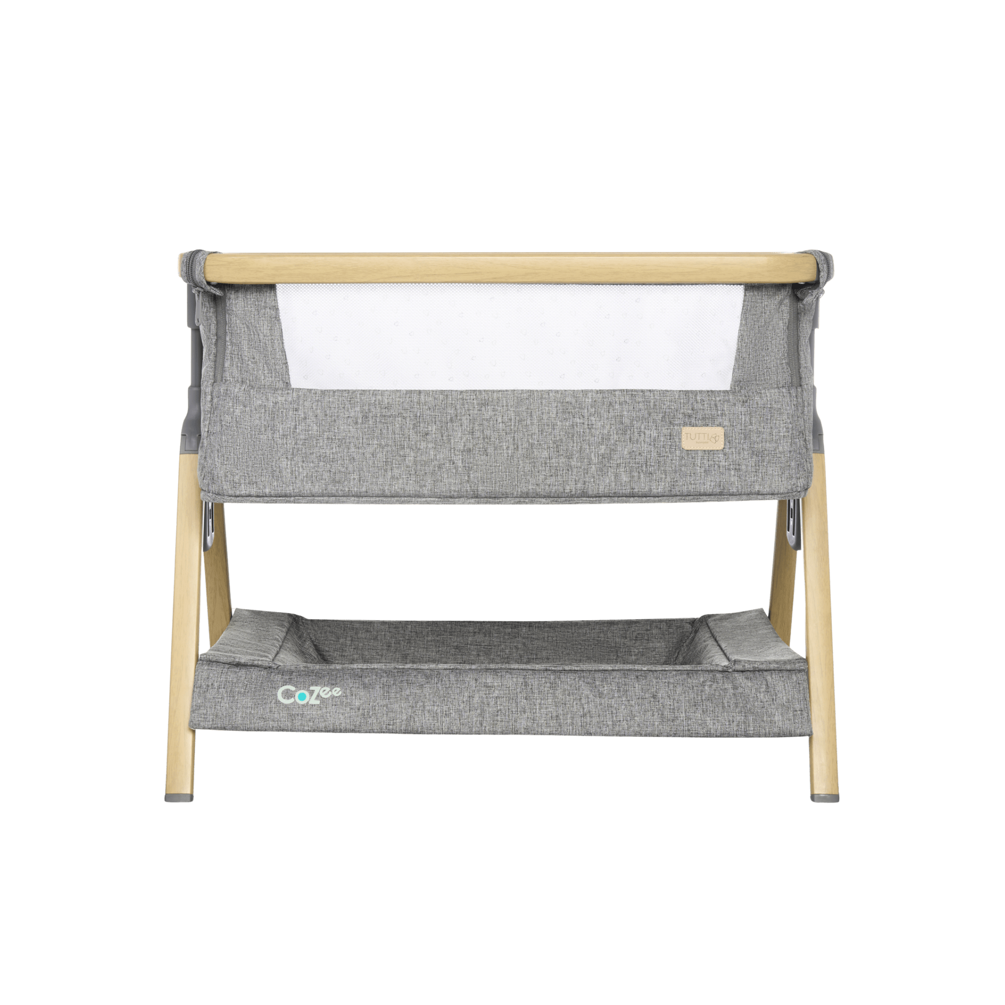 Tutti Bambini CoZee Mini Me play crib Oak and Charcoal - British product