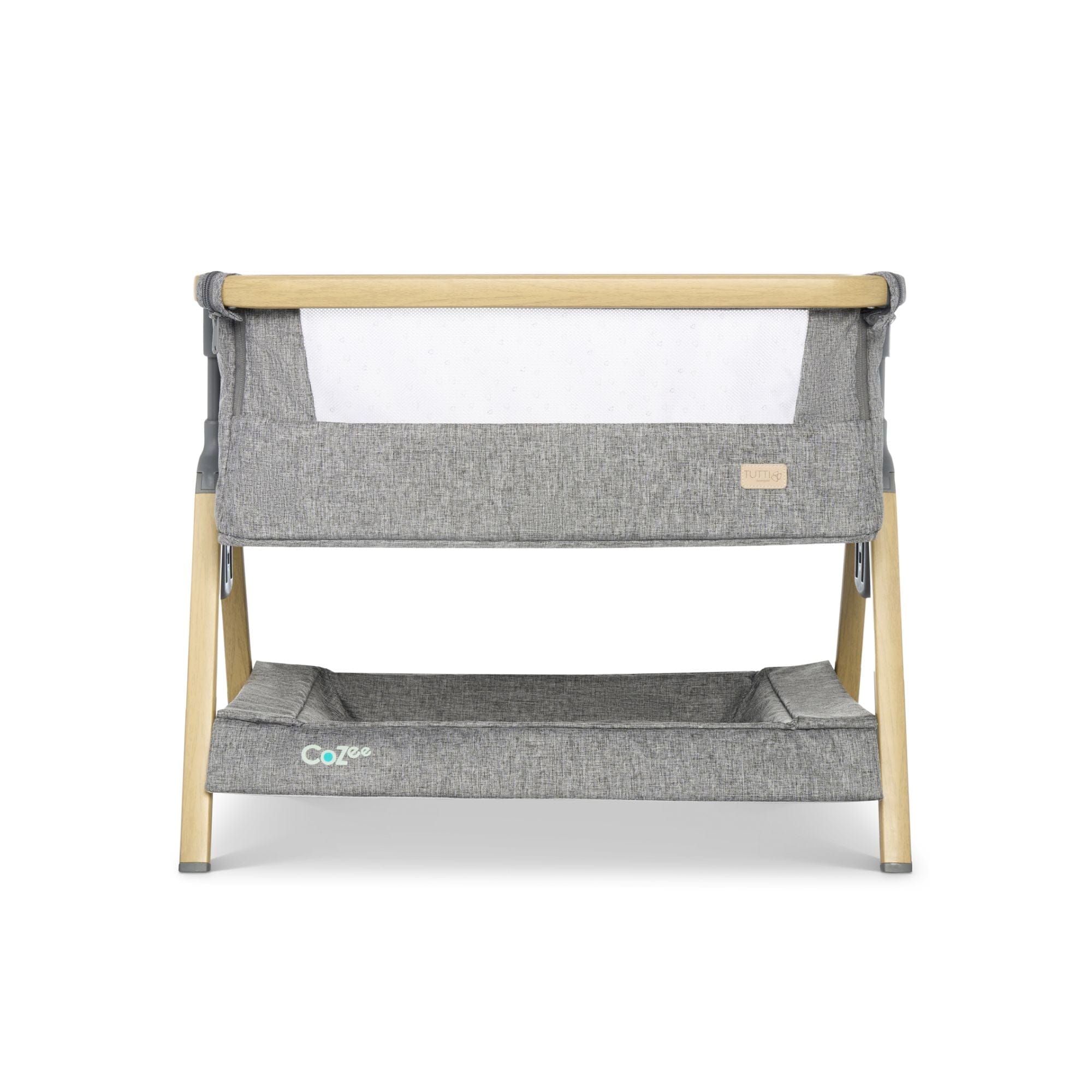 Tutti Bambini CoZee Mini Me play crib Oak and Charcoal - British product