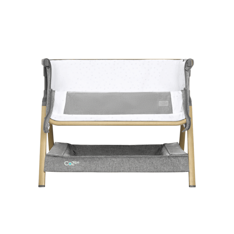 Tutti Bambini CoZee Mini Me play crib Oak and Charcoal - British product