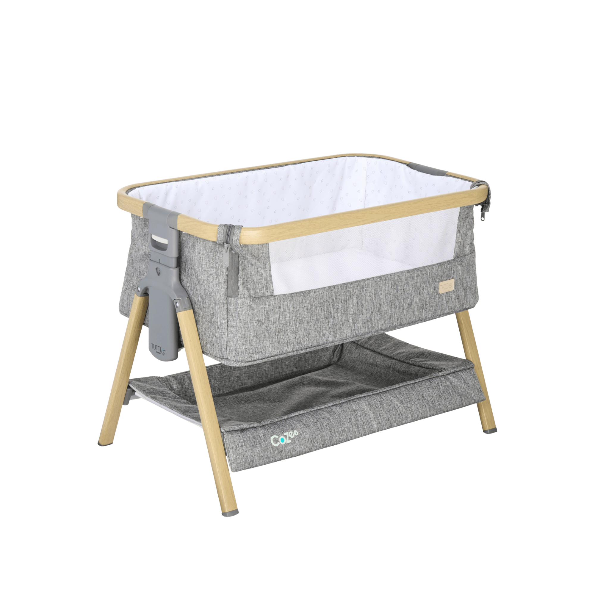 Tutti Bambini CoZee Mini Me play crib Oak and Charcoal - British product