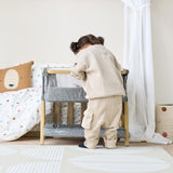 Tutti Bambini CoZee Mini Me play crib Oak and Charcoal - British product