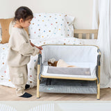 Tutti Bambini CoZee Mini Me play crib Oak and Charcoal - British product