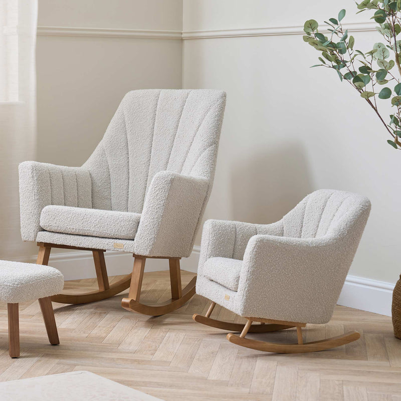 Tutti Bambini Jonah children's rocking chair boucle mushroom, UK version