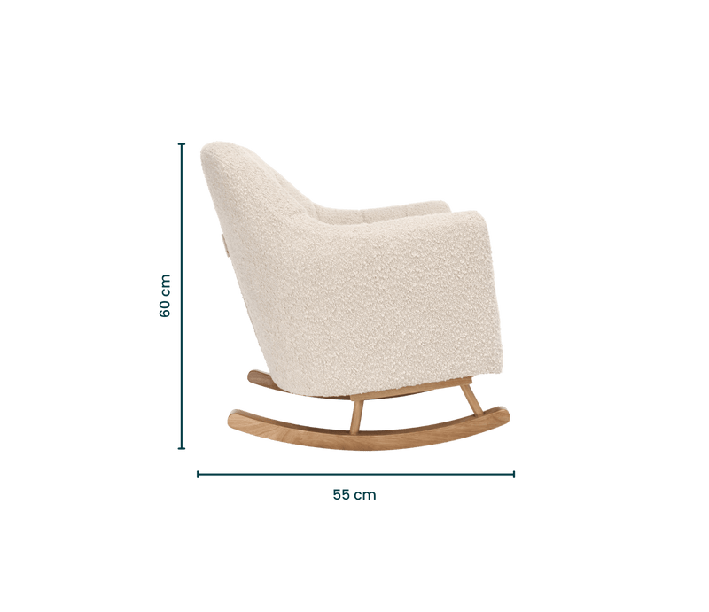 Tutti Bambini Jonah children's rocking chair boucle mushroom, UK version