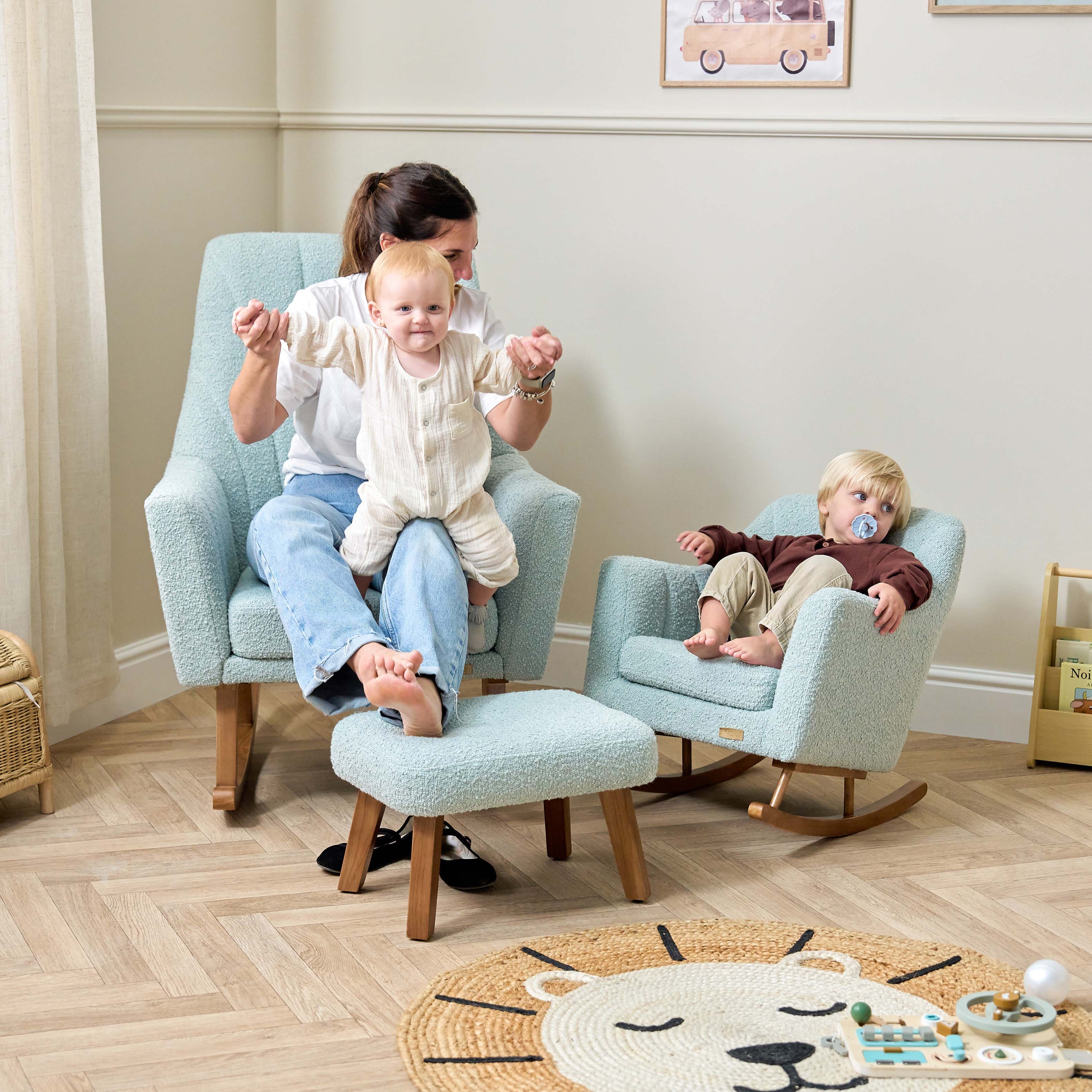 Tutti Bambini Jonah Mini Me kids rocking chair Ocean Stone - British product
