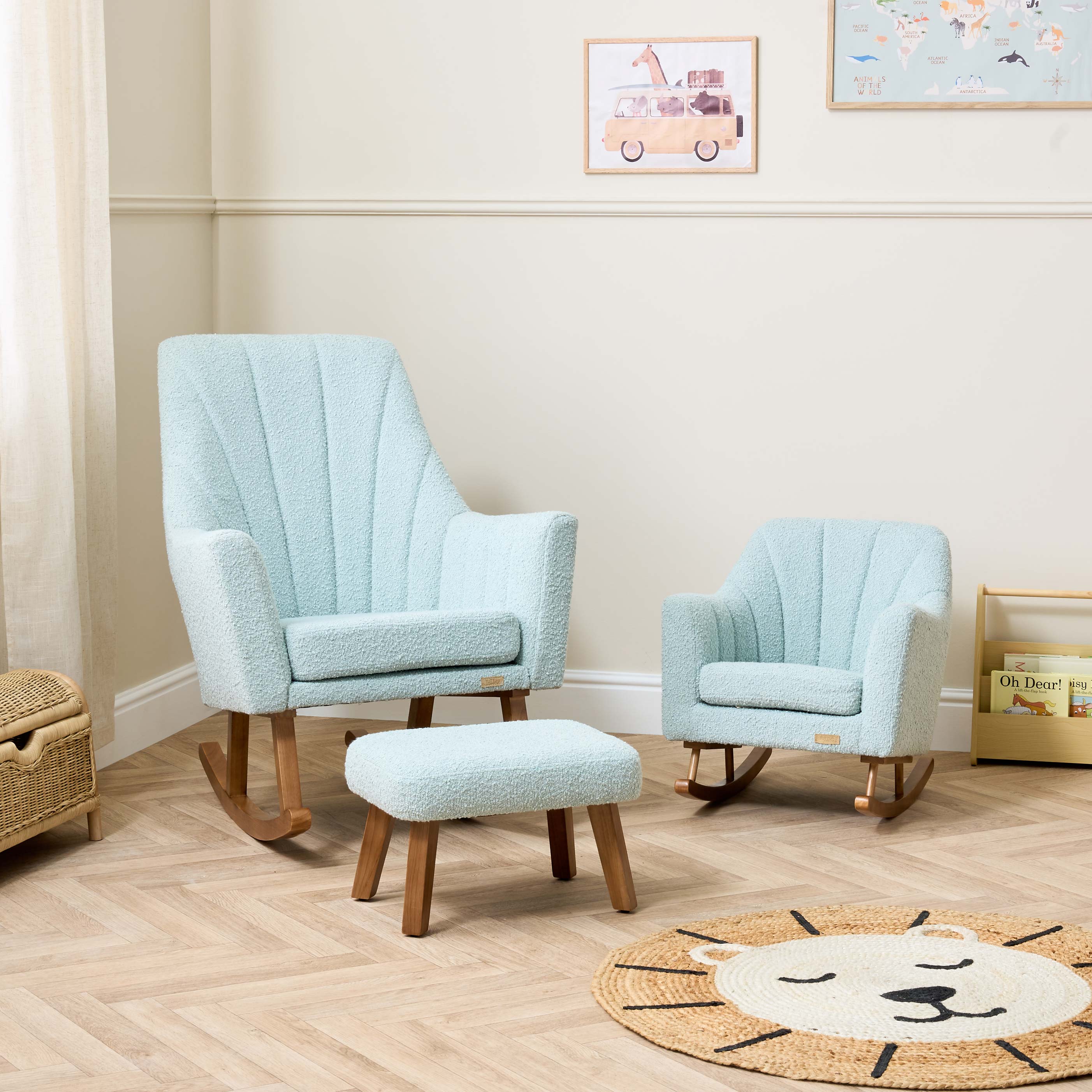 Tutti Bambini Jonah Mini Me kids rocking chair Ocean Stone - British product
