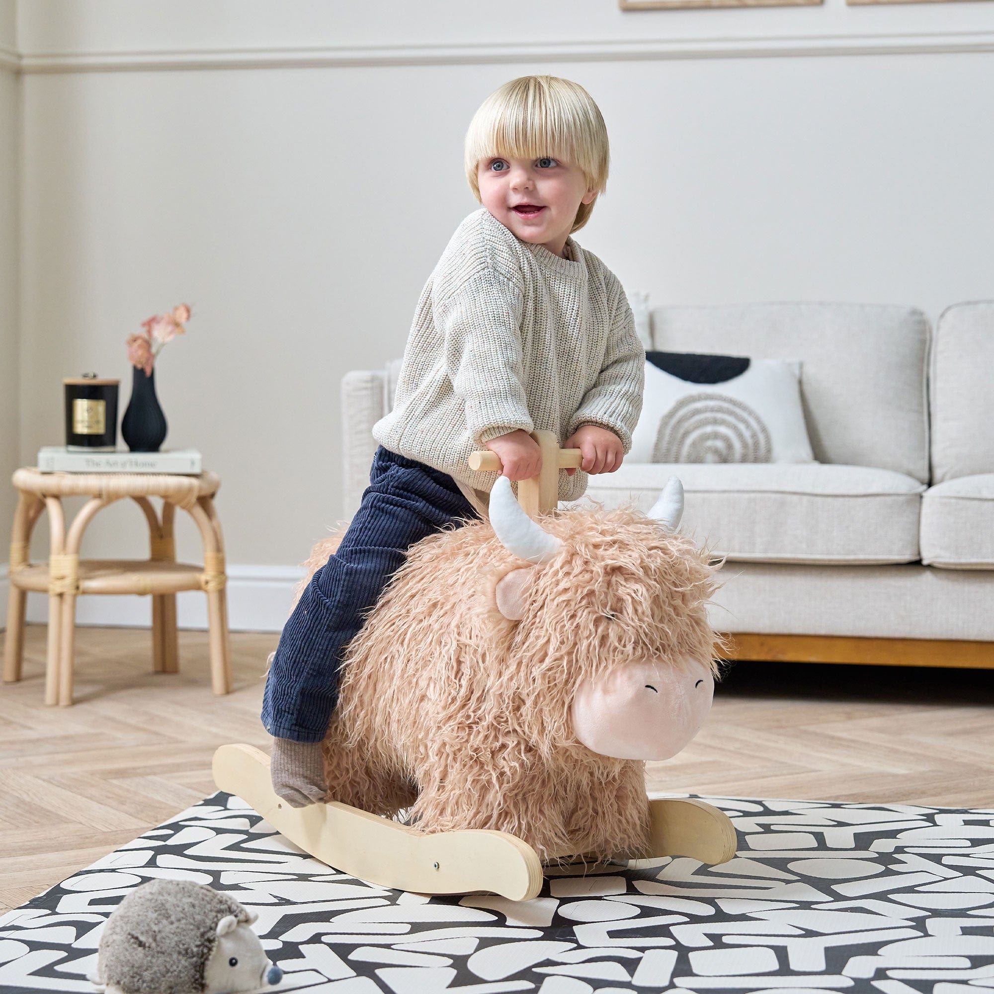 Tutti Bambini rocking toy Douglas the Highland Cow, imported from the UK