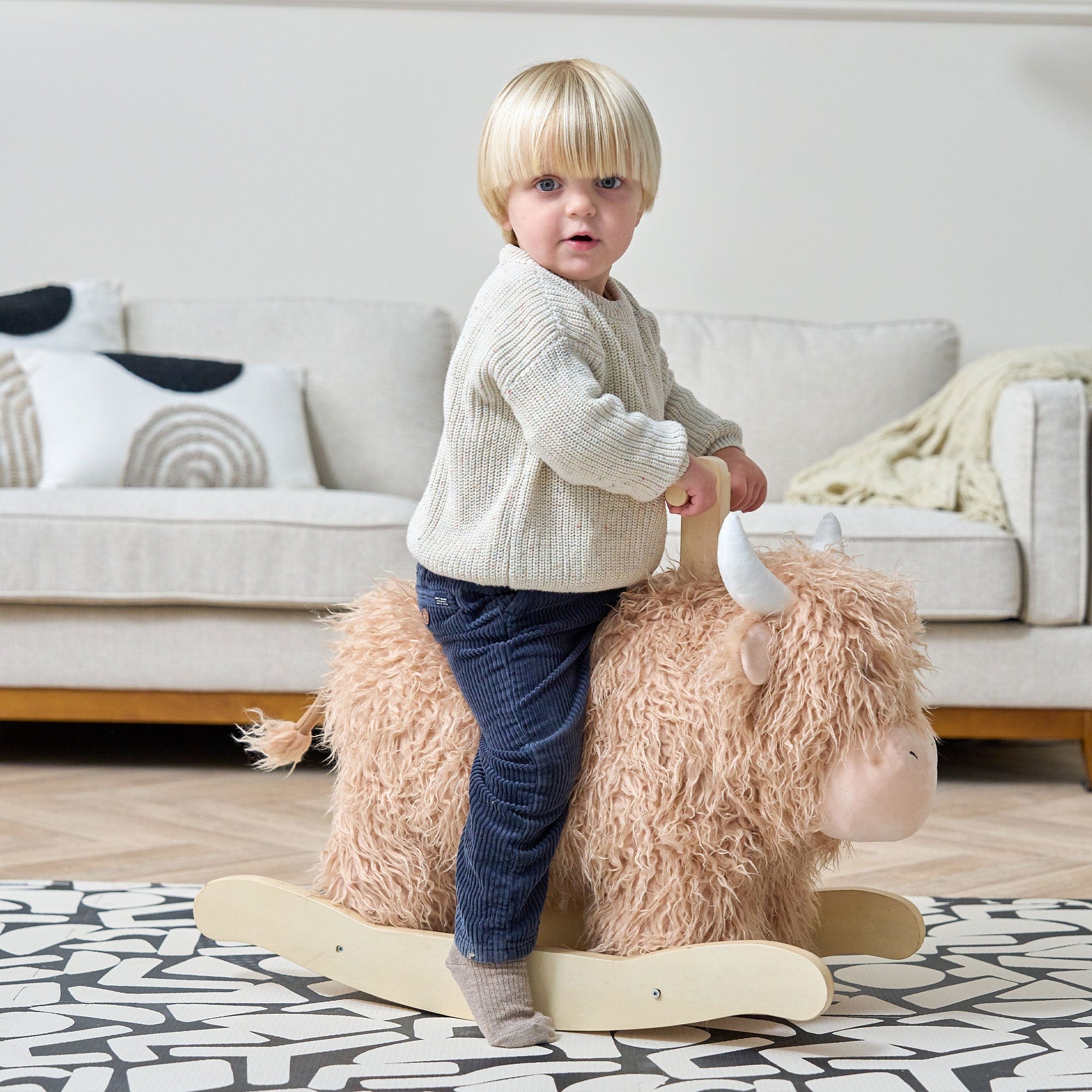 Tutti Bambini rocking toy Douglas the Highland Cow, imported from the UK