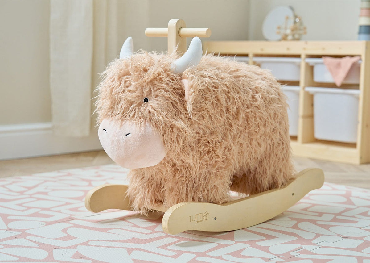 Tutti Bambini rocking toy Douglas the Highland Cow, imported from the UK