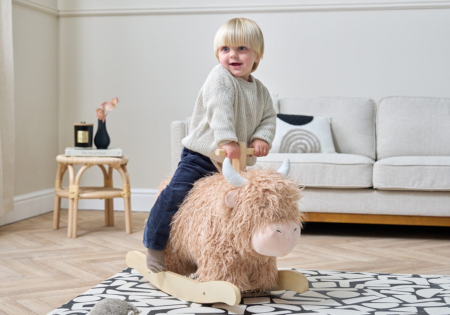 Tutti Bambini rocking toy Douglas the Highland Cow, imported from the UK