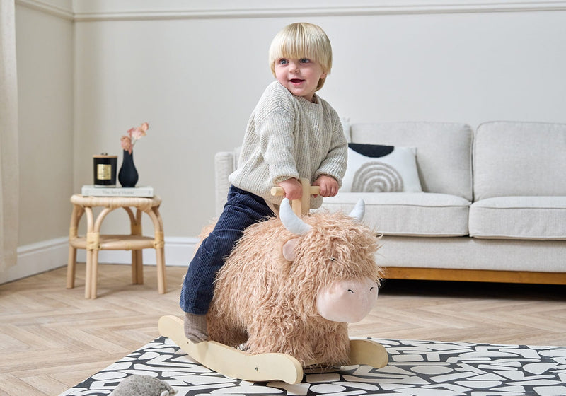 Tutti Bambini rocking toy Douglas the Highland Cow, imported from the UK