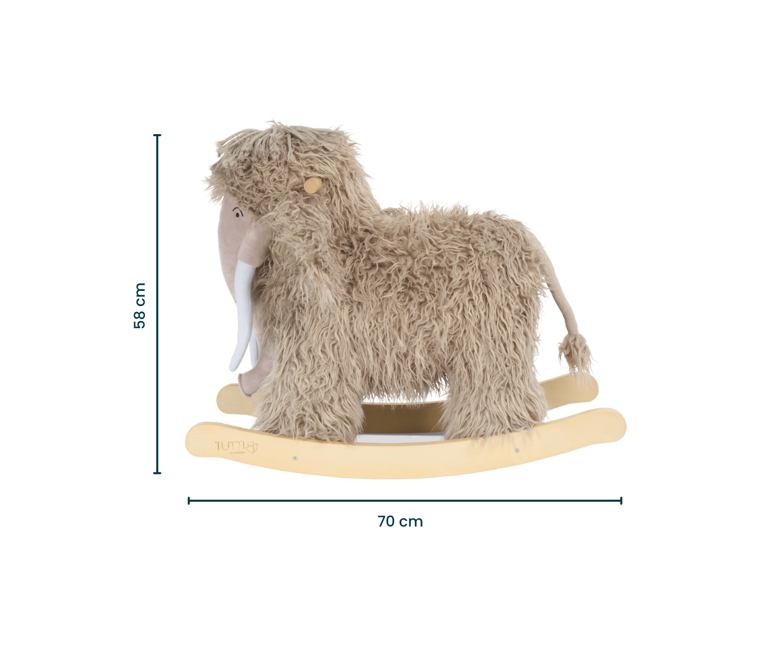 Tutti Bambini Mimi the Woolly Mammoth rocking toy, UK version