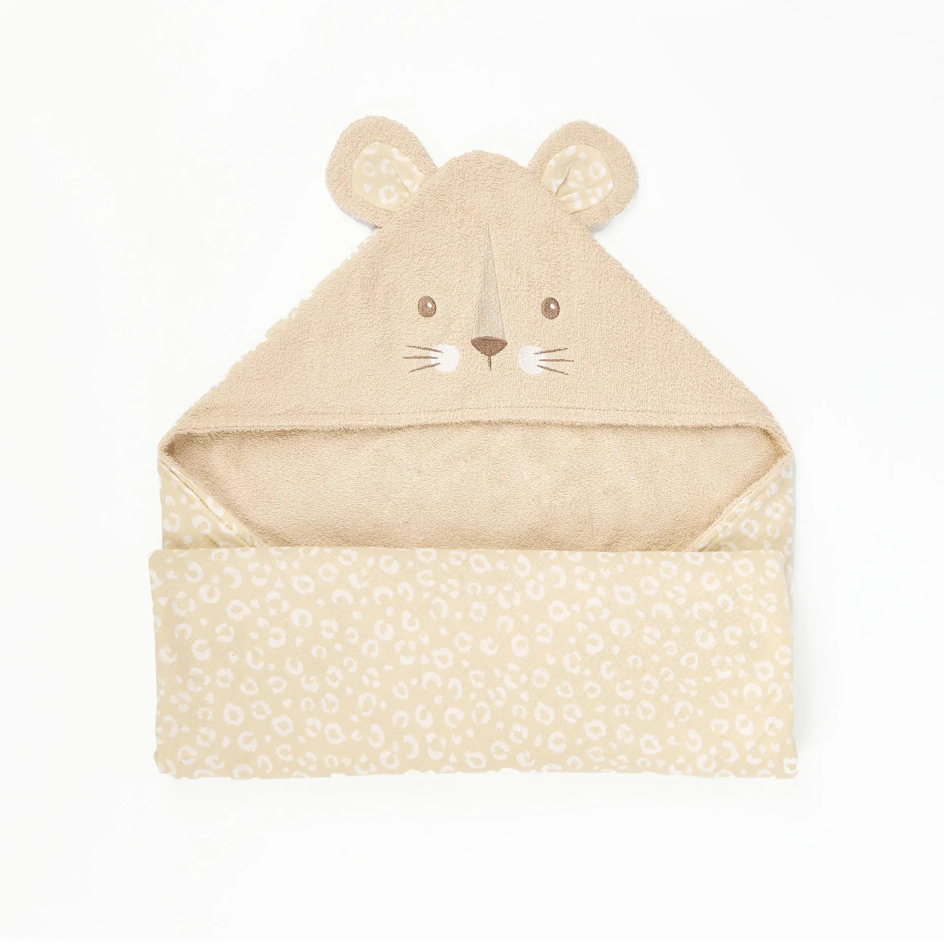 Tutti Bambini hooded towel Larry Leopard 75cm, imported from the UK
