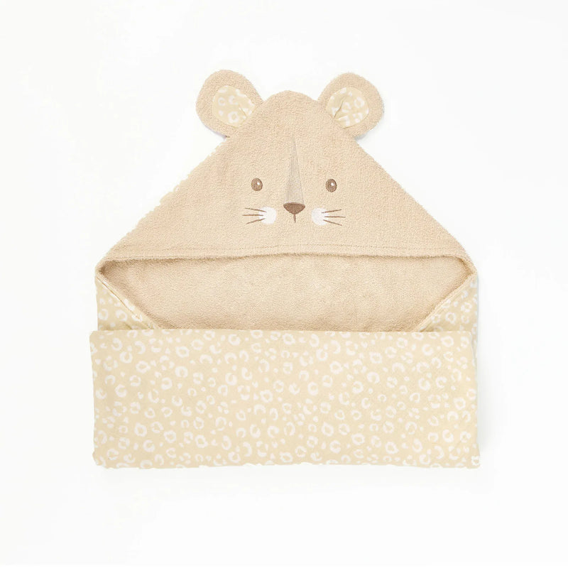 Tutti Bambini hooded towel Larry Leopard 75cm, imported from the UK