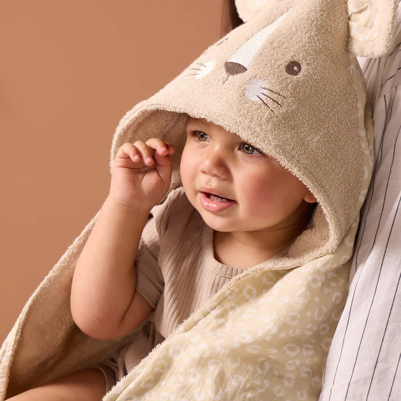 Tutti Bambini hooded towel Larry Leopard 75cm, imported from the UK