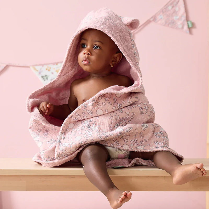 Tutti Bambini Margot Mouse hooded towel 75x75cm, imported from the UK