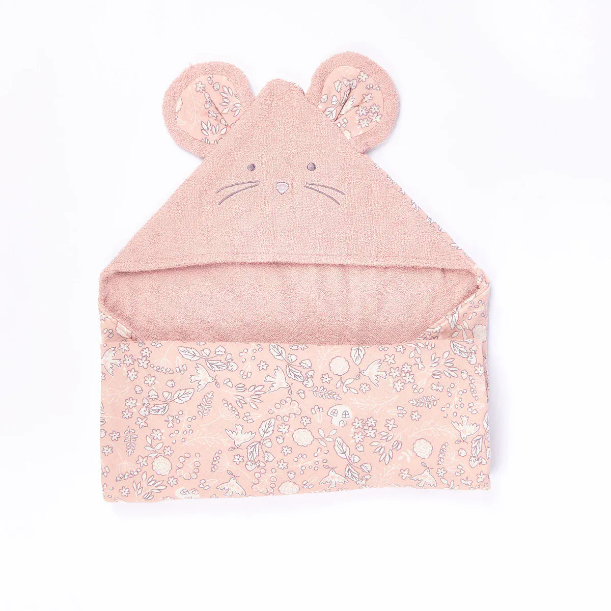 Tutti Bambini Margot Mouse hooded towel 75x75cm, imported from the UK