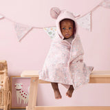 Tutti Bambini Margot Mouse hooded towel 75x75cm, imported from the UK