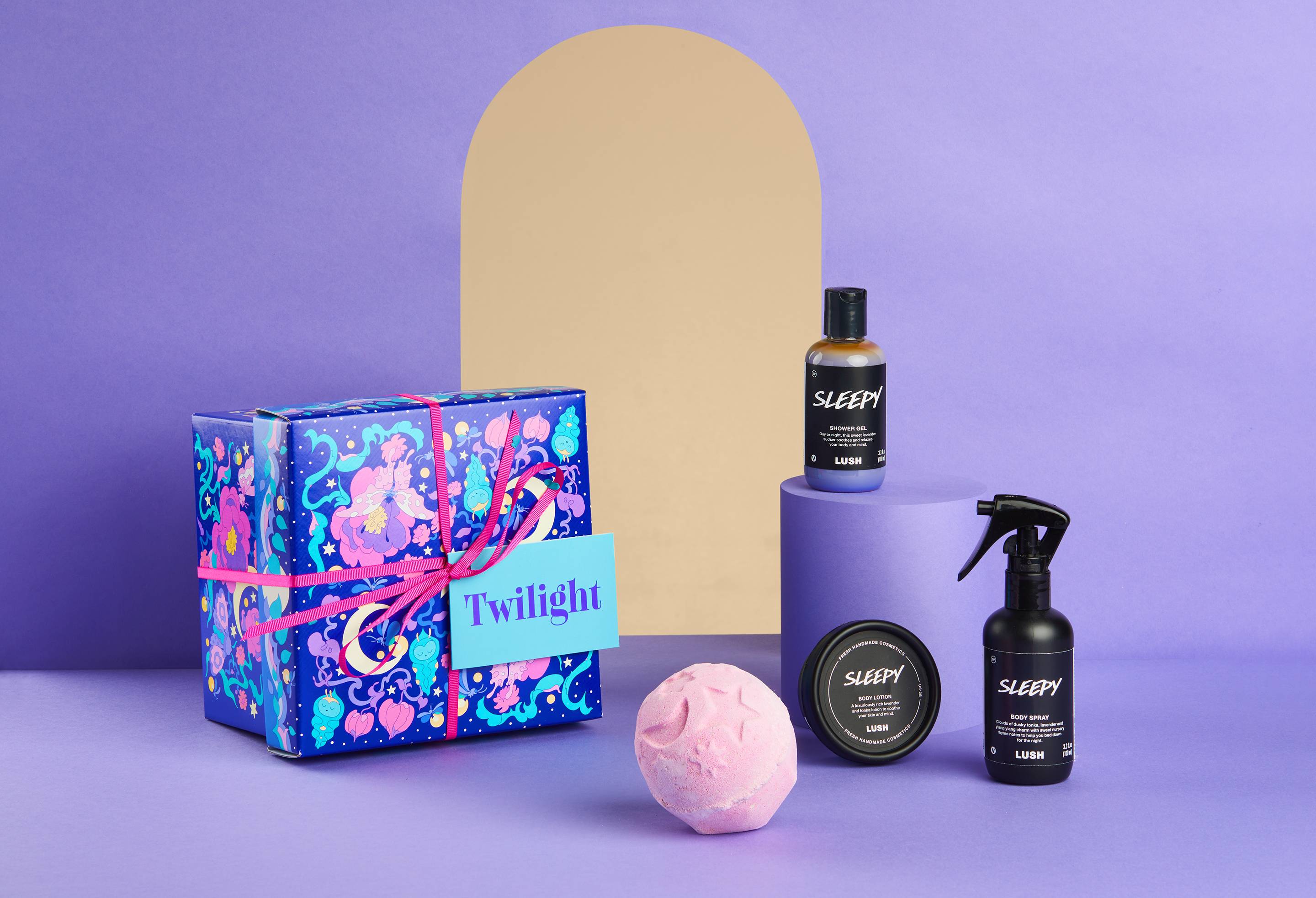 Lush Twilight gift set with Sleepy favourites, UK version
