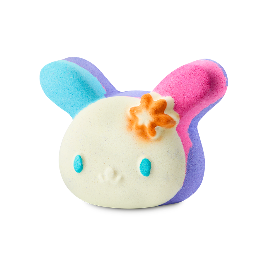 Lush Usahana bath bomb in rainbow colours, UK version