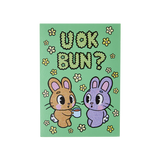 U OK BUN? postcard, imported from the UK