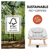 Hauck Highchair Bouncer Eco in light grey, UK version