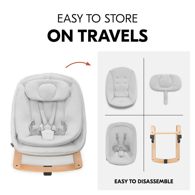 Hauck Highchair Bouncer Eco in light grey, UK version