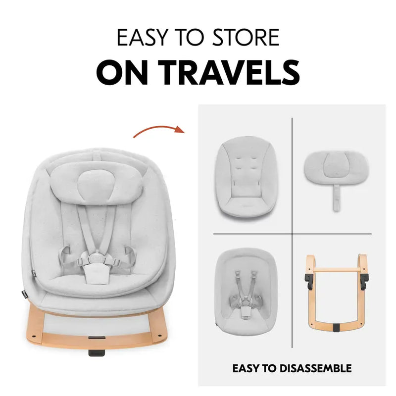 Hauck Highchair Bouncer Eco in light grey, UK version