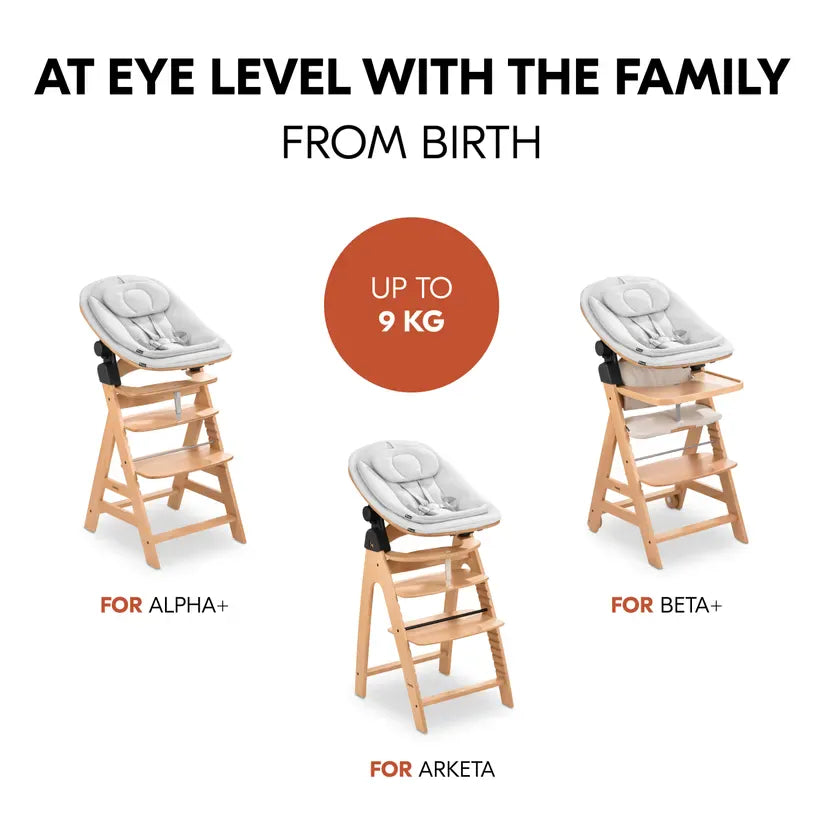 Hauck Highchair Bouncer Eco in light grey, UK version
