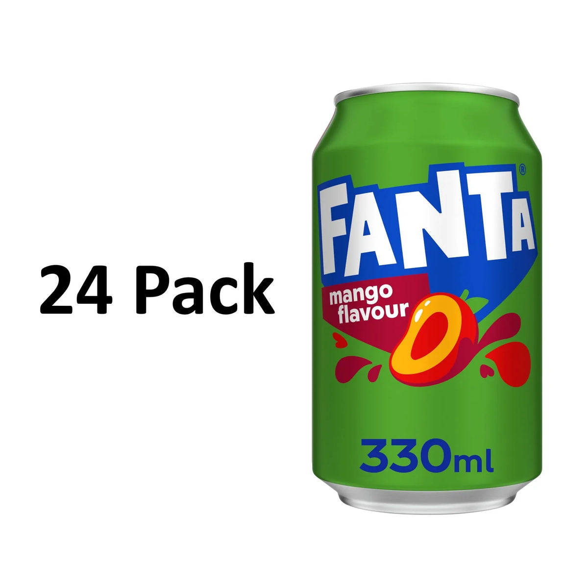 Fanta Mango soft drink 24x330ml cans, imported from the UK