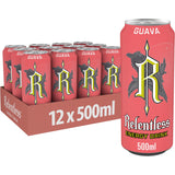 Relentless Guava energy drink 12 pack 500ml, imported from the UK