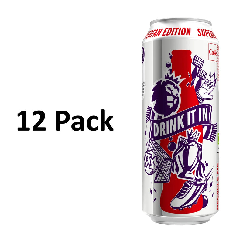 Diet Coke 12 x 500ml cola cans, UK version
