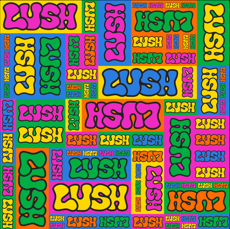 Lush Party Like It's 1995 Knot Wrap 70x70cm, imported from the UK
