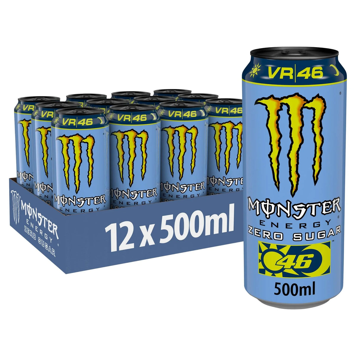 Monster energy drink Rossi VR46 Zero Sugar 12 x 500ml, imported from the UK