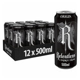 Relentless Origin Energy Drink 500ml pack, imported from the UK