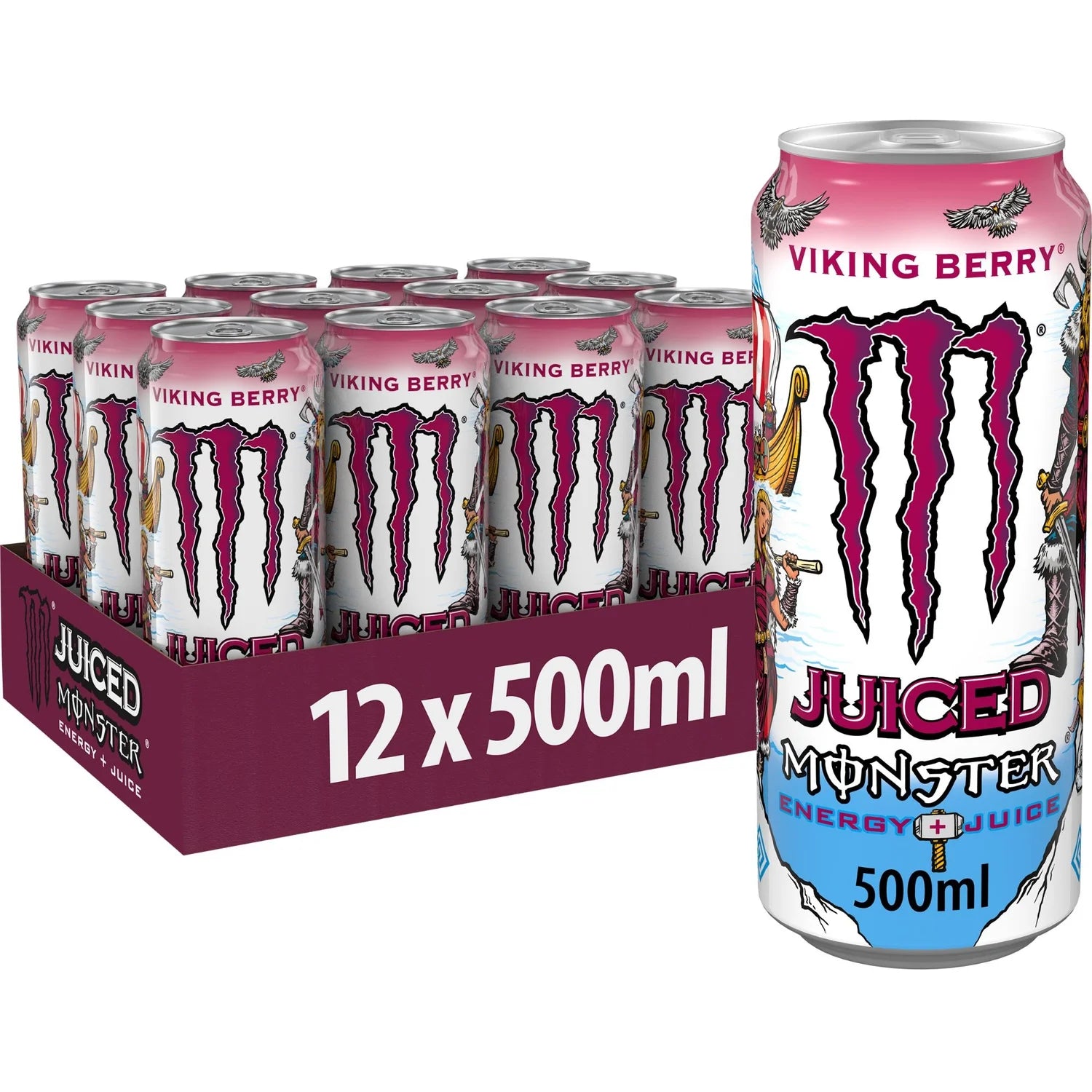 Monster Energy Viking Berry energy drink 12 x 500ml - British product